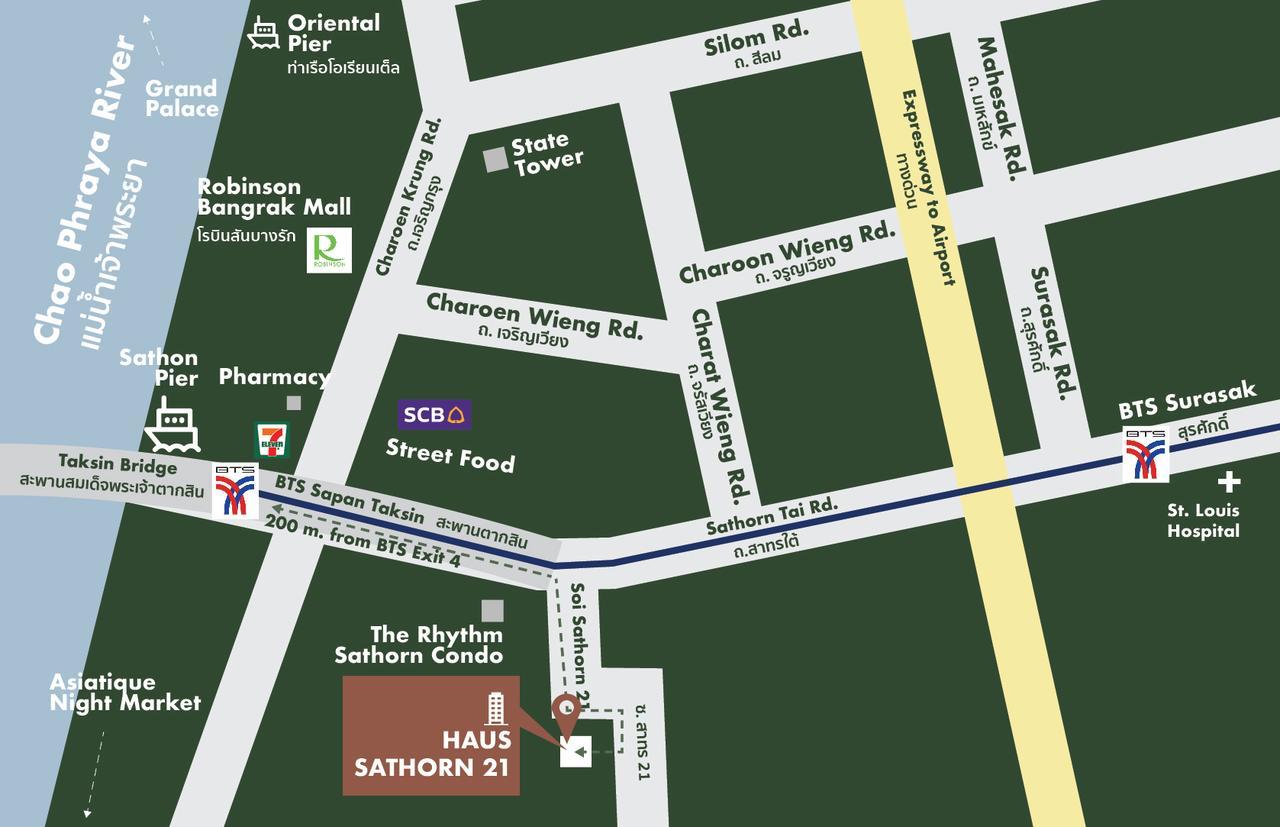 Haus Sathorn 21 Bed And Breakfast Banguecoque Exterior foto